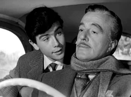 Paolo (Geronimo Meynier, links) versucht seinem standesbewussten Vater (Vittorio de Sica) beizubringen, dass er in die Tochter eines Stra&szlig;enfegers verliebt ist.