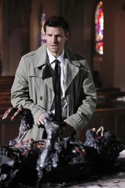Booth (David Boreanaz) muss mit Brennan die entstellten &Uuml;berreste eines K&ouml;rpers untersuchen, der auf dem Altar einer Kirche verbrannt worden ist. Er ist entsetzt, als er die H&ouml;rner an dem Sch&auml;del entdeckt: Handelt es sich um Satan?