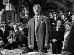 Anwalt Bonelli (Vittorio de Sica, Mitte) schwingt eine seiner legend&auml;ren Reden...
