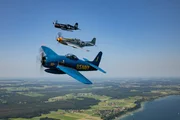 Die Flying Bulls pr&auml;sentieren stolz das neueste Mitglied ihrer Flotte &ndash; die Grumman F8F-2 Bearcat, einen der letzten und leistungsst&auml;rksten jemals gebauten Kolbenmotor-Jagdflugzeuge &ndash; am 12. Juni 2025 in Salzburg, &Ouml;sterreich.