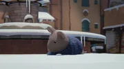 Sam sucht im Schnee den Dominostein, den sein kleiner Bruder Ben gestern hier verloren hat. Sam sucht im Schnee den Dominostein, den sein kleiner Bruder Ben gestern hier verloren hat.