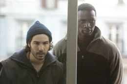 L-R:  Walid dit Wilson (Tahar Rahim) and Samba Ciss&eacute; (Omar Sy)