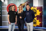 v.li.: Robert Marijanovic, Moderatorin Katharina Kleinfeldt und Basti Schwele v.li.: Robert Marijanovic, Moderatorin Katharina Kleinfeldt und Basti Schwele