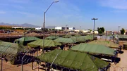 Das "Tent City Jail" in Phoenix, Arizona: In den Zelten steigen die Temperaturen auf über als 60 Grad Celsius. Das "Tent City Jail" in Phoenix, Arizona: In den Zelten steigen die Temperaturen auf über als 60 Grad Celsius.