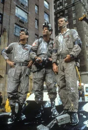 Harold Ramis (Dr. Egon Spengler), Dan Aykroyd (Dr. Raymond Stantz), Bill Murray (Dr. Peter Venkman).