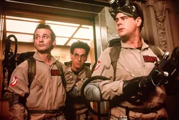 Bill Murray (Dr. Peter Venkman), Harold Ramis (Dr. Egon Spengler), Dan Aykroyd (Dr. Raymond Stantz).