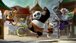 Unerwartet wird er ausgew&auml;hlt, um eine alte Prophezeiung zu erf&uuml;llen. Doch daf&uuml;r muss der gro&szlig;e Panda Po (M.) eine alte Kampfkunst erlernen. Mit von der Partie sind seine Freunde, die "Furiosen F&uuml;nf" (v.l.n.r.): Affe, Schlange, Shifu, Tiger.