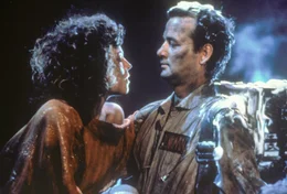 Sigourney Weaver (Dana Barrett), Bill Murray (Dr. Peter Venkman).
