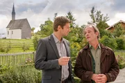 Als sein Alibi wackelt, f&uuml;hlt sich F&ouml;rster Joachim Eberl (Thomas Anzenhofer, re.) von Kommissar Sven Hansen (Igor Jeftic, li.) unter Druck gesetzt.