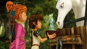 Arthur und Guinevere wollen das Einhorn aus der Gefangenschaft befreien.