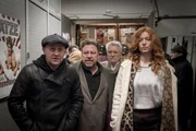 Hauptkommissar Erichsen (Armin Rohde, M.) ermittelt im Mordfall an Jacky Herbsts (Jürgen Vogel, l.) Gagschreiber, Holm Brülls. Hauptkommissar Erichsen (Armin Rohde, M.) ermittelt im Mordfall an Jacky Herbsts (Jürgen Vogel, l.) Gagschreiber, Holm Brülls.