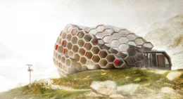 Eine Schutzh&uuml;tte der Zukunft, Entwurf von Architekt Andreas Damhofer