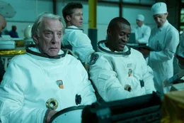 (v.l.n.r.) Thomas Pruitt (Donald Sutherland); Roy McBride (Brad Pitt); Willie Levant (Sean Blakemore)