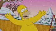 Grandiose Idee: Homer Simpson beschlie&szlig;t angesichts des weihnachtlichen Wetters in Springfield, Zimmer an White Christmas-Touristen zu vermieten - eine wahre Goldgrube ...