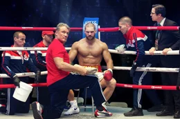 In the middle:  Viktor Drago (Florian Munteanu)