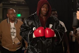 Doc Broadus (Forest Whitaker, l.); George Foreman (Khris Davis, r.)