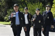 (v.l.n.r.) Leroy Jethro Gibbs (Mark Harmon); Nick Torres (Wilmer Valderrama); Ellie Bishop (Emily Wickersham); Timothy McGee (Sean Murray) (v.l.n.r.) Leroy Jethro Gibbs (Mark Harmon); Nick Torres (Wilmer Valderrama); Ellie Bishop (Emily Wickersham); Timothy McGee (Sean Murray)