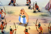 Obelix wird von den Indianern umzingelt.