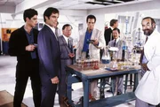 Der Drogenbaron Franz Sanchez (Robert Davi, 4.v.l.) l&auml;sst James Bonds (Timothy Dalton, 2.v.l.) besten Freund und frisch angetraute Ehefrau kaltbl&uuml;tig ermorden. Bond schw&ouml;rt auf Rache und begibt sich auf eine gef&auml;hrliche Mission...