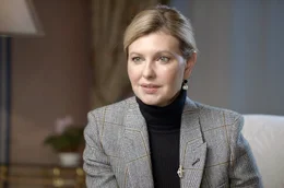 Olena Selenska, Ehefrau des ukrainischen Pr&auml;sidenten Wolodymyr Selenskyj, spricht &uuml;ber kulturelle Initiativen, die die Rolle der ukrainischen Kultur auf der internationalen B&uuml;hne st&auml;rken sollen.