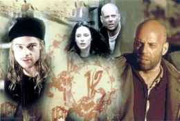 Aus dem Jahre 2035 wird einer der wenigen &Uuml;berlebenden einer weltweiten Virus-Epidemie in die Vergangenheit zur&uuml;ckversetzt, um die Ursachen der Katstrophe ausfindig zu machen.. (Foto: Brad Pitt, Madeleine Stowe, Bruce Willis)