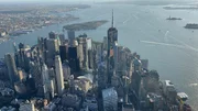 Blick auf den Financial District, New York City.