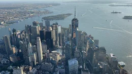 Blick auf den Financial District, New York City.