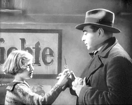 Der M&ouml;rder Hans Beckert (Peter Lorre) und sein Opfer.