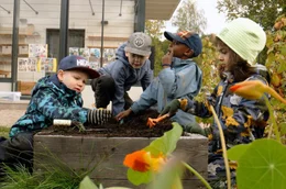 Eine begr&uuml;nte Kindertagesst&auml;tte in Lahti, Finnland