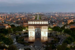 Geliebt und gehasst: Der Pariser Triumphbogen am westlichen Ausl&auml;ufer der weltber&uuml;hmten Avenue des Champs-Elys&eacute;es bildet den Mittelpunkt des sternf&ouml;rmigen Place Charles de Gaulle.