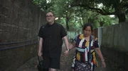 Forrest McKenzie and Sheena Peñaranda hold hands on their walk to Sheena's parents house. Forrest McKenzie and Sheena Peñaranda hold hands on their walk to Sheena's parents house.