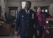 Pictured (L-R): Wendell Pierce as Captain Wagner and Carrie Preston as Elsbeth Tascioni Pictured (L-R): Wendell Pierce as Captain Wagner and Carrie Preston as Elsbeth Tascioni