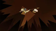 In a lost pyramid, Louie interprets a pharaoh's prophecy to his advantage, forcing Scrooge and Launchpad to convince a group of living mummies to rescue him. LOUIE, WEBBY VANDERQUACK