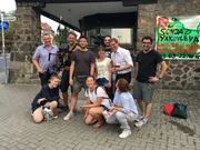 In white shirt Axel Brüggemann with a group of artists. In white shirt Axel Brüggemann with a group of artists.