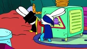 Mit vereinten Kräften versuchen Captain Hase (l.) und Superhase (r.), Professor Wolfs Robo-Läuse-Maschine abzuschalten. Doch der Hebel klemmt. Mit vereinten Kräften versuchen Captain Hase (l.) und Superhase (r.), Professor Wolfs Robo-Läuse-Maschine abzuschalten. Doch der Hebel klemmt.