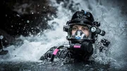 Kayla Sheets dives for the first time at Thunder Falls