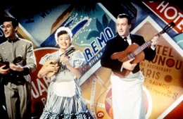 v.li.: Sylvio (Silvio Francesco), Kathrin (Caterina Valente), Pierre (Peter Alexander)