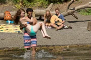 GRIMM -- "One Night Stand" Episode 304 - (l-r) Lauren Luiz as Anna, Pritesh Shah as Dan, Sara Fletcher as Sarah, Michael Welch as Jake
