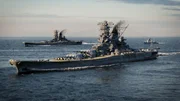 The flagship of the Imperial Japanese Navy, Yamato. The flagship of the Imperial Japanese Navy, Yamato.