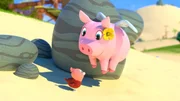 Der kleine Piepsi kann noch nicht fliegen. Pinkie hilft. Der kleine Piepsi kann noch nicht fliegen. Pinkie hilft.