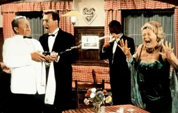 Toni Mack (Gunther Philipp, l.), Heinz Doll (Peter Alexander, 2.v.l.)