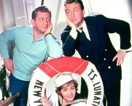 Teddy Quick (Gunther Philipp), Rosemary Bancroft (Ingeborg Sch&ouml;ner), Peter Hollmann (Peter Alexander)