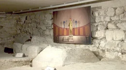 r&ouml;misches Fahnenheiligtum unter Pfarrkirche Zeiselmauer im Tullnerfeld.