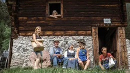 Lesachtal; Helene, Juliana, Leopold, Brigitte, Esther und Mario Lugger.