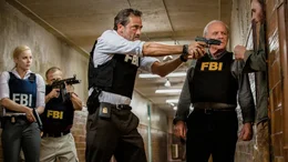 (v.l.n.r.) Katherine Cowles (Abbie Cornish); Joe Merriwether (Jeffrey Dean Morgan); John Clancy (Anthony Hopkins); Linus Harp (Joshua Close)