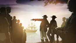 1619 erreicht die "White Lion" als erstes Sklavenschiff Jamestown in Nordamerika.