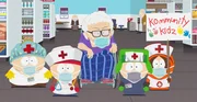 Eric (l.), Stan (2.v.l.), Kyle (2.v.r.), Kenny (r.)