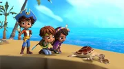 L-R: Santiago Montes, Kiko (oben), Tom&aacute;s Montes, Lorelai