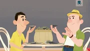 Papa und Monsieur Lambert fachsimpeln über Austern. Papa und Monsieur Lambert fachsimpeln über Austern.