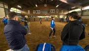 Die Frauenmannschaft der TSG 1899 Hoffenheim beim Warm-up. Die Frauenmannschaft der TSG 1899 Hoffenheim beim Warm-up.